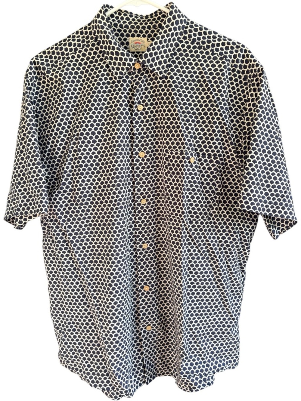 EUC Faherty Short Sleeve Button Front Shirt Size XL